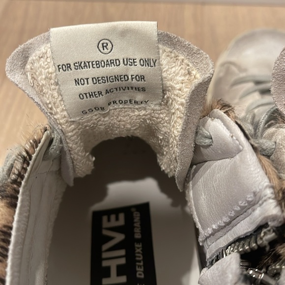 Women's Slide Leopard Print Calf Hair High Top Sneakers size 39 - Picture 6 of 16